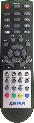 BigStar BS-HDTR870B пульт для DVB-T2-ресивера 
