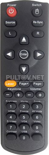 BR-5038L пульт для проектора Optoma ZX210ST и др.