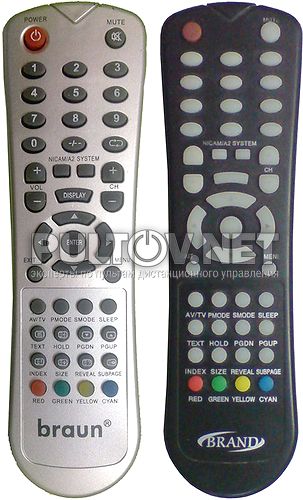 BRAUN LC19/HK 06RS , BRAND, ERISSON 15LA20 пульт для телевизора