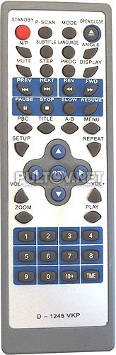 Bimatek D-1245VKP, Thomson DVD320KKT пульт для DVD-плеера 
