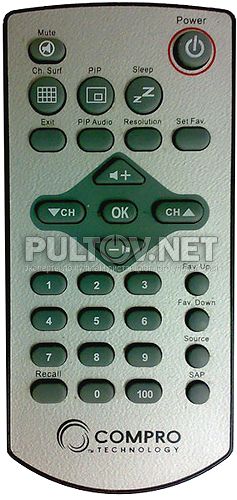 COMPRO VideoMate V150F , V200F, V220F пульт ДУ