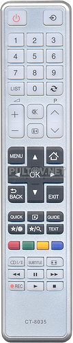 CT-8035 неоригинальный пульт для телевизора TOSHIBA 32D3454DB и других