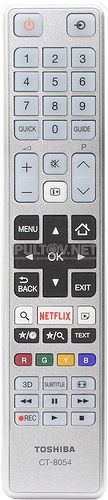 CT-8054 неоригинальный пульт для телевизора Toshiba
