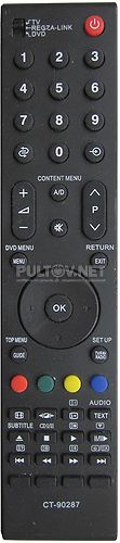 CT-90287, CT-90288, CT-90274 , CT-90296 неоригинальный пульт ДУ для телевизора Toshiba 