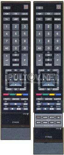 CT-90345 REGZA неоригинальный пульт для телевизора LED-телевизора Toshiba 32SL733R и др.