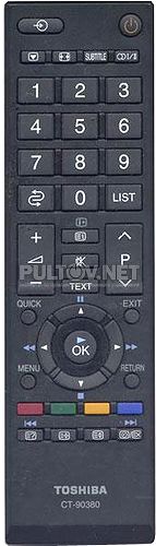 CT-90380 пульт для телевизора TOSHIBA 32PB10E и других