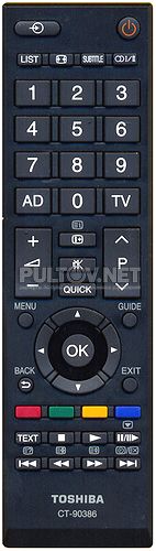 CT-90386 оригинальный пульт для телевизора TOSHIBA 32RL838G