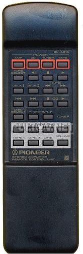 CU-A010, CU-A013, CU-A018 (AXD7053) пульт для усилителя PIONEER A-307R и других