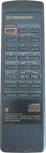 CU-PD048 пульт для CD-проигрывателя Pioneer PD-M602 и др.