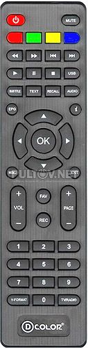 DC802HD, DC1502HD пульт для DVB-T2-ресивера D-Color (вариант 2  00DF и вариант 3 CC1d )