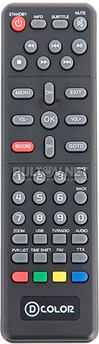 DC802HD пульт для DVB-T2-ресивера D-Color (вариант 1)