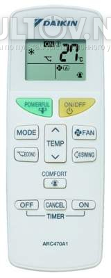 ARC470A1,  ARC470A11,  ARC470A16 пульт для кондиционера Daikin 