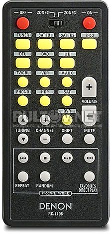 RC-1106 пульт без дисплея для AV-ресивера Denon AVR-2809