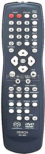 RC-934, RC-962, RC-553 пульт для DVD-плеера Denon DVD-2900 и др.