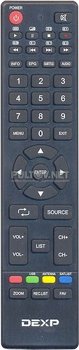 24A7000 (вар. 3) пульт для телевизоров DEXP 24A7000, F24B7000C, 50A7100  и других 