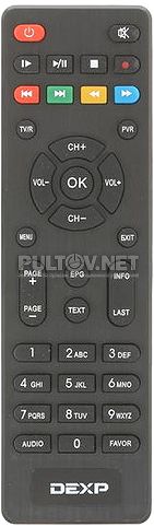 HD3552M пульт для DVB-T2-ресивера DEXP 