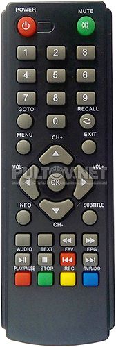 HOBBIT IRON BOX II пульт для DVB-T2-ресивера (вариант 2)