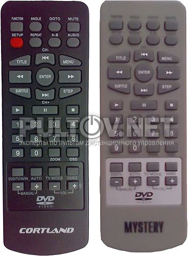 MPS-707 , CORTLAND DVP-737 пульт для портативного DVD-плеера с монитором MYSTERY и CORTLAND