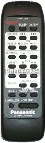 EUR643826 пульт для магнитолы PANASONIC RX-ED77EGK