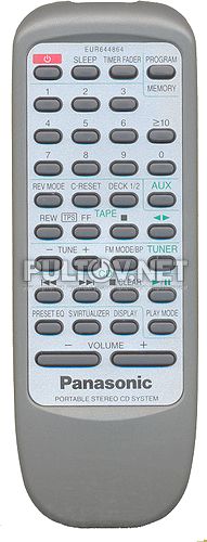 EUR644864 пульт для магнитолы Panasonic RX-ED50ES