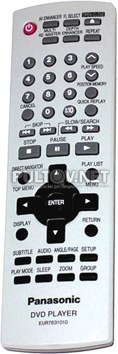 EUR7631010 пульт для DVD-плеера Panasonic DVD-S47EE