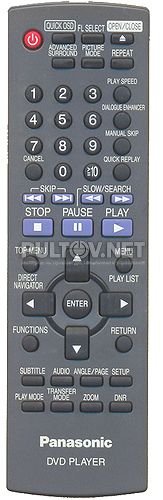 EUR7631250 пульт для DVD-плеера Panasonic DVD-S53EE