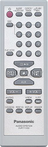 EUR7711020 пульт для музыкального центра Panasonic SC-PM16 и др.