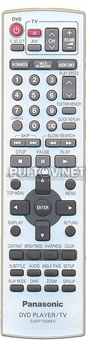 EUR7720KE0 , EUR7720KE0R, EUR7720KEO оригинальный пульт для DVD-плеера Panasonic DVD-S97EE-S и др.