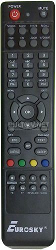 EUROSKY XYX-878 пульт для спутникового ресивера Eurosky 4500 HD PVR