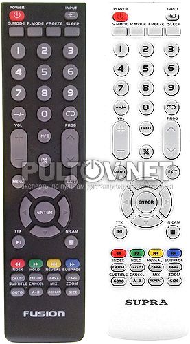 T32ED07U-01B, DNS K19A509, FUSION FLTV-28K62, SUPRA J-1274 пульт для телевизора