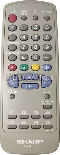 GA271SA, RRMCGA271WJSA оригинальный пульт для телевизора Sharp 29H-FG5RU и др.