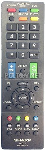 GB094WJSA пульт для телевизора Sharp LC-60LE650X и др.