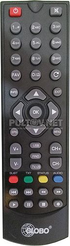GLOBO E-RCU-018 пульт для DVB-T2-ресивера GLOBO GL60