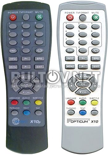 X10 , GLOBO X10p пульт для ресивера OPTICUM и GLOBO
