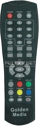 t-box 815 PVR пульт для цифрового ресивера Golden Media