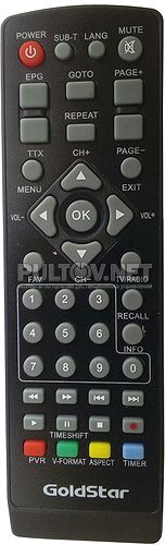 Gold Star GS8833HD пульт для цифровой эфирной DVB-T2-приставки Gold Star 
