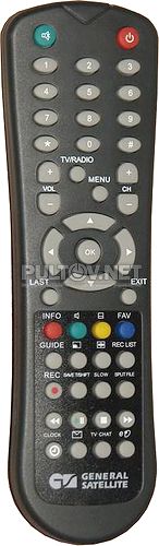 General Satellite GS TE-8714 (модель DVB1) пульт для DVB-T2-ресивера