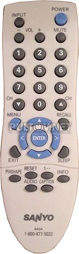 GXCA (1-800-877-5032) пульт для телевизора SANYO DP-15647