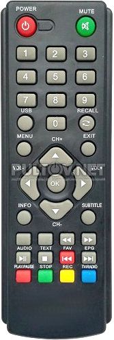 GoldMaster T-707HD&HD1, SKY Vision Т2108 пульт для DVB-T2-ресивера 
