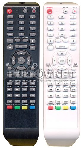 H-LCDVD3200, H-LCDVD3200S пульт для телевизора со встроенным DVD (черный или белый)