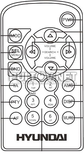 H-CDM8045 пульт для автомагнитолы Hyundai 