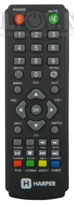 HDT2-1010 пульт для DVB-T2-ресивера Harper
