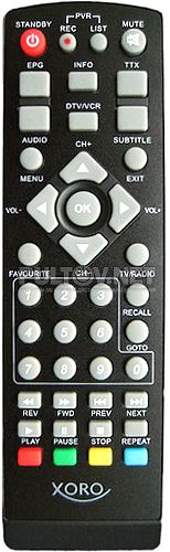 HRS 8500 пульт для DVB-T2-ресивера Xoro