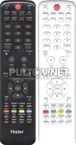 HTR-D18, HTR-D18A, HAIER HTR-D3D неоригинальный пульт для телевизора POLAR 81LTV3103, Haier LE22Z6, AKAI LEA-19H03P и др.