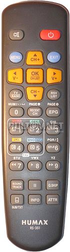 RS-351 пульт для спутникового ресивера HUMAX PVR-8000