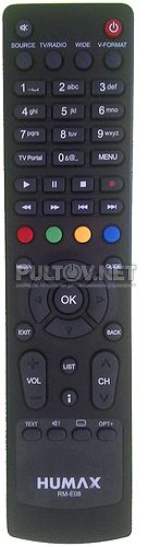 RM-E08 пульт для спутникового ресивера HUMAX VAHD-3100S