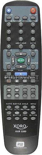 HVR5500 пульт для DVD-рекордер XORO HVR 5500