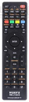 HUAYU RM-L1130+8, RM-L1130+12 заменяющий пульт для LCD/LED TV