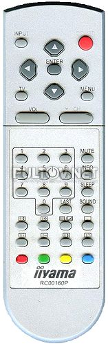 RC00160P пульт для ЖК-монитора, оснащенного ТВ-тюнером Iiyama C1900WTV-B1
