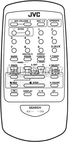 UR64EC1352 пульт для видеомагнитофона JVC